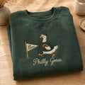 Embroidered Football Goose Sweatshirt, Philly Game Day Crewneck, Philadelphia Fan Gift