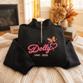 Embroidered Quarter Zip Sweatshirt, Country Music Sweatshirt, Dolly Memorial Sweatshirt