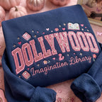 Dollywood Imagination Library Pink Glitter Embroidered Sweatshirt