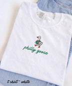 Embroidered Philly Goose Sweatshirt or T-Shirt | Vintage Style Kelly Green | Philadelphia Football Gifts | Crewneck | T-Shirt | Hoodie
