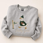 Embroidered Football Goose Sweatshirt, Philly Game Day Crewneck, Philadelphia Fan Gift