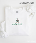 Embroidered Philly Goose Sweatshirt or T-Shirt | Vintage Style Kelly Green | Philadelphia Football Gifts | Crewneck | T-Shirt | Hoodie