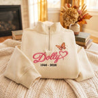 Embroidered Quarter Zip Sweatshirt, Country Music Sweatshirt, Dolly Memorial Sweatshirt