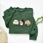 Custom Dog Face Embroidered Sweatshirt - Personalized Pet Photo Hoodie for Dog Lovers- Colorful Design