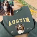 Personalized Embroidered Pet Face and Name Est Sweatshirt