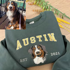 Personalized Embroidered Pet Face and Name Est Sweatshirt