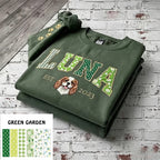 Custom Pet Portrait Patchwork Appliqu Embroidered Sweatshirt Hoodie T-Shirt