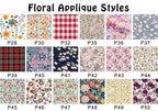 Custom Pet Portrait Floral Applique Embroidered Sweatshirt with Side Bow Detail