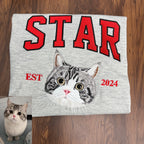 Personalized Embroidered Pet Face and Name Est Sweatshirt