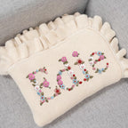 Custom Floral Baby Name Blanket - Newborn Hospital Gift, Custom Baby Gift, Baby Name Swaddle,Cotton Baby Blanket