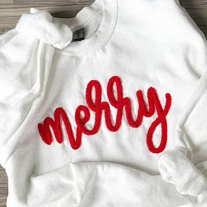 Chenille Yarn Embroidered Sweatshirt Game Day Fuzzy Letter Team Spirit Football Mom