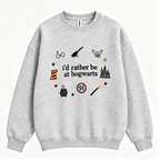 Custome Embroidered -I’d rather be in Hogwarts Sweatshirt or Hoodie