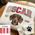 Custom Pet Portrait Patchwork Appliqu Embroidered Sweatshirt Hoodie T-Shirt