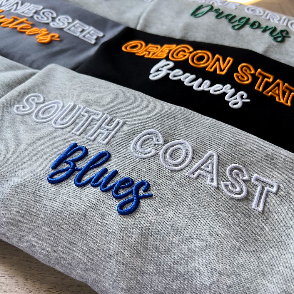 Custom 3D PUFF Embroidery Team Sweatshirt