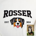 Personalized Embroidered Pet Face and Name Est Sweatshirt