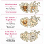 Custom Pet Portrait Embroidered Sweatshirt with Floral Applique Locket Heart with Bow