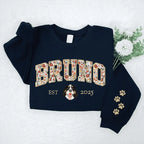 Custom Pet Portrait Floral Applique Embroidered Sweatshirt Hoodie T-shirt