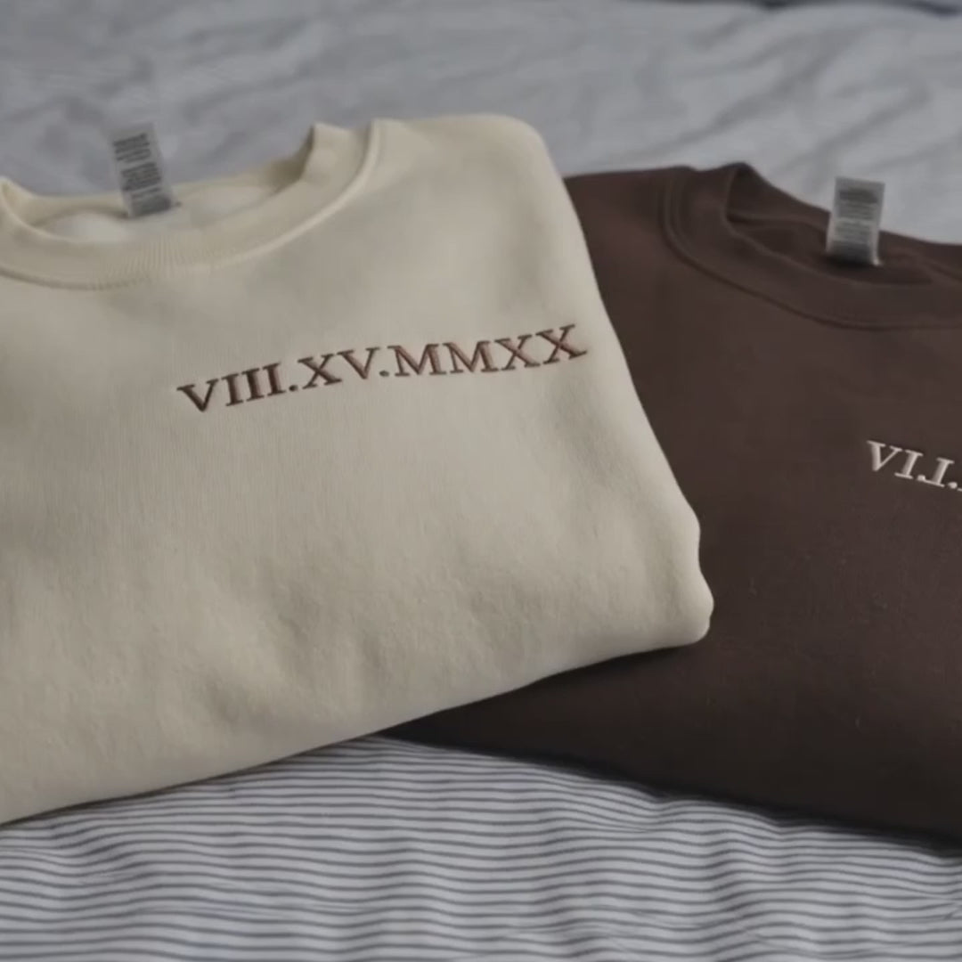 Custom Embroidered Photo Portrait Couple Hoodie or Sweatshirt, Personalized Gift for Him Her